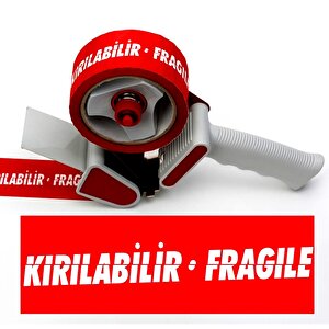 Fragile Kırılır Baskılı Koli Bandı 5cmx100m Kırılır Fragile İngilizce Kırılır Uyarı Bant
