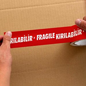 Fragile Kırılır Baskılı Koli Bandı 5cmx100m Kırılır Fragile İngilizce Kırılır Uyarı Bant