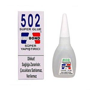 502 Japon Yapıştırıcı 3 Adet Evobond 502 Süper Yapıştırıcı 20gr