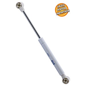 Dolap Kapak Pistonu Mutfak Dolabı Kapağı Gazlı Amortisörlü Piston 100n / 25cm - Beyaz Renk