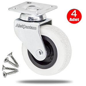 50mm Bilyalı Mobilya Tekeri Masa Sehpa Dolap Tekerlek -4 Adet