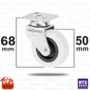 50mm Bilyalı Mobilya Tekeri Masa Sehpa Dolap Tekerlek -4 Adet