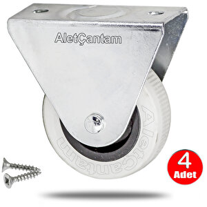 50mm Sabit Mobilya Tekeri Masa Sehpa Dolap Tekerlek -4 Adet