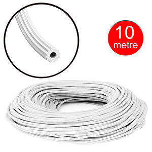 Aletçantam Alüminyum Sineklik Teli Fitili Beyaz 5mm Kapı Pencere Tül Sabitleme Lastik Contası -10 Metre