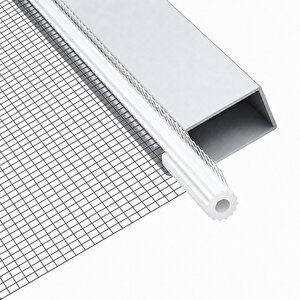 Alüminyum Sineklik Teli Fitili Beyaz 5mm Kapı Pencere Tül Sabitleme Lastik Contası -10 Metre
