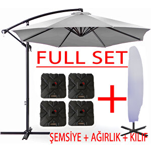 3 Mt 8 Kaburga Full Demir 21 Kg Turuncu Bahçe Şemsiyesi Full Set Havuz Şemsiyesi Büyük Şemsiye