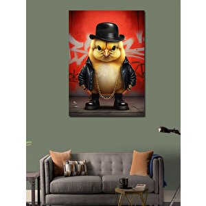Kanvas Tablo Şapkalı Sincap 70x100 cm