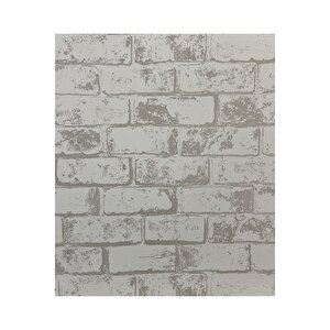 Sf 611 Beyaz Renkli Doğal Taş Tuğla Görünümlü Yapışkanlı Folyo 53x200 cm