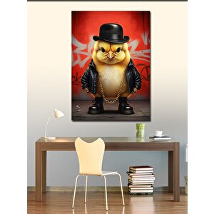 Kanvas Tablo Şapkalı Sincap 50x70 cm