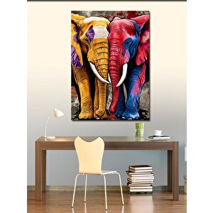 Kanvas Tablo Kalp Balonlu Balerin Kız 50x70 cm