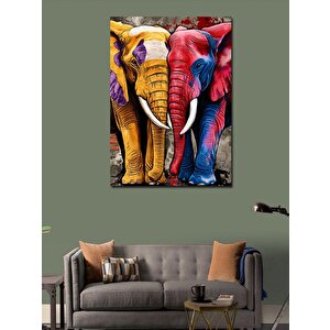 Kanvas Tablo Kalp Balonlu Balerin Kız 50x70 cm