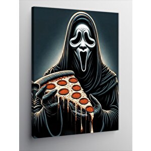 Kanvas Tablo Pizza Korku Maskesi 100x140 cm
