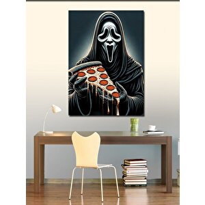 Kanvas Tablo Pizza Korku Maskesi 100x140 cm