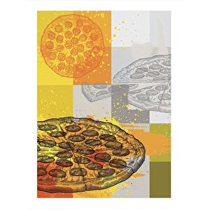 Pizza Mdf Tablo 50cmx 70cm 50x70 cm