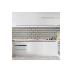 Sf 616 Açık Gri Renkli Fayans Desenli Mutfak Tezgah Arası Yapışkanlı Folyo 53x100 cm