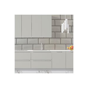 Sf 616 Açık Gri Renkli Fayans Desenli Mutfak Tezgah Arası Yapışkanlı Folyo 53x100 cm