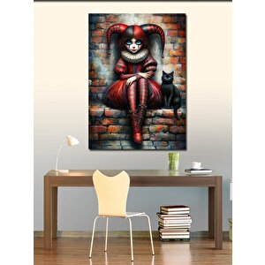 Kanvas Tablo Palyaço Kız 70x100 cm