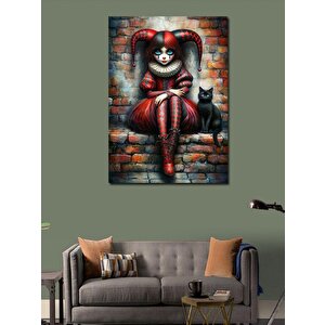Kanvas Tablo Palyaço Kız 70x100 cm