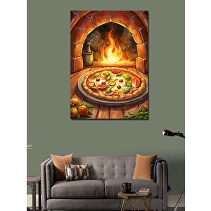 Kanvas Tablo Odun Fırınında Pizza 50x70 cm