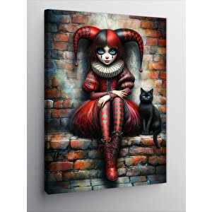 Kanvas Tablo Palyaço Kız 100x140 cm