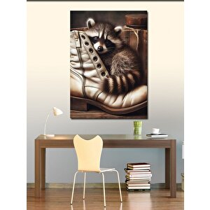 Kanvas Tablo Bot Ve Rakun 70x100 cm