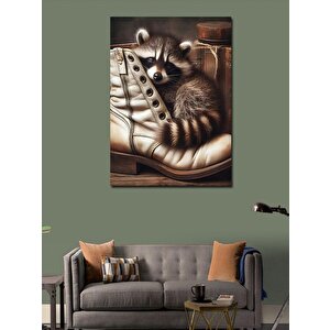 Kanvas Tablo Bot Ve Rakun 70x100 cm