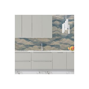 Sf 609 Bulut Desenli Çocuk Odası Dolap Masa Mobilya Yapışkanlı Folyo 53x530 cm