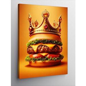 Kanvas Tablo Burger Taç 70x100 cm