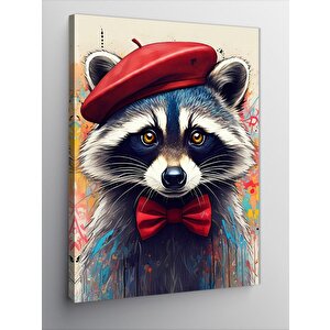 Kanvas Tablo Bereli Rakun 50x70 cm