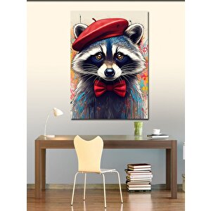 Kanvas Tablo Bereli Rakun 50x70 cm