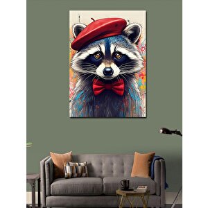 Kanvas Tablo Bereli Rakun 50x70 cm