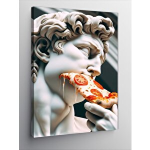 Kanvas Tablo Heykel Ve Pizza 50x70 cm
