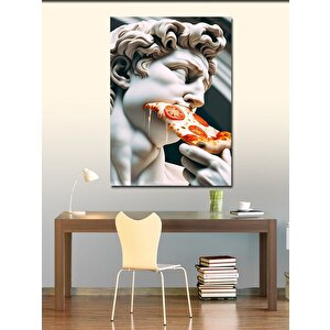 Kanvas Tablo Heykel Ve Pizza 50x70 cm