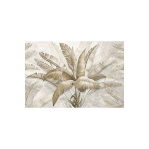 Ps 640 - Tropikal Yaprak Desenli Poster Duvar Kağıdı 300x260 cm