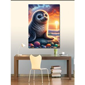 Kanvas Tablo Sevimli Fok Balığı 50x70 cm