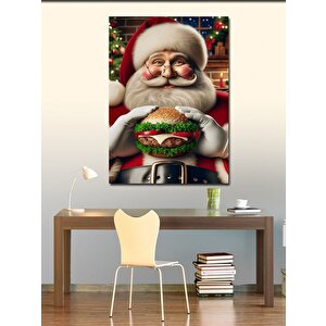 Kanvas Tablo Burger Noel Baba 70x100 cm
