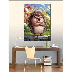 Kanvas Tablo Sinirli Kirpi 70x100 cm