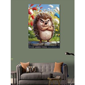 Kanvas Tablo Sinirli Kirpi 70x100 cm