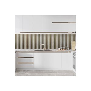 Sf 607 Altın Renkli Lambri Desenli Ahşap Görünümlü Yapışkanlı Folyo 53x530 cm