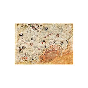 Ps 630 - Antik Harita Desenli Poster Duvar Kağıdı 400x260 cm