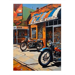 Vintage Motosikletler Mdf Poster 25cmx 35cm 25x35 cm