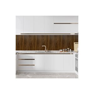 Sf 604 Koyu Ceviz Renkli Ahşap Desenli Dolap Mobilya Yapışkanlı Folyo 53x100 cm