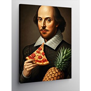 Kanvas Tablo Pizza Tutan William Shakespeare 70x100 cm