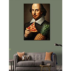 Kanvas Tablo Pizza Tutan William Shakespeare 70x100 cm
