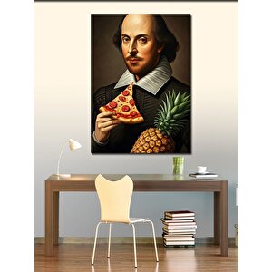 Kanvas Tablo Pizza Tutan William Shakespeare 50x70 cm