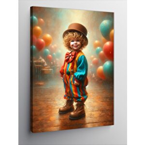 Kanvas Tablo Palyaço Çocuk 70x100 cm