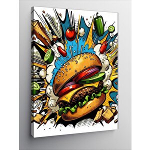 Kanvas Tablo Çılgın Burger 100x140 cm