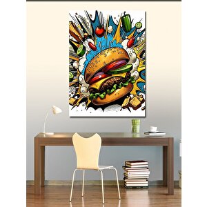 Kanvas Tablo Çılgın Burger 100x140 cm