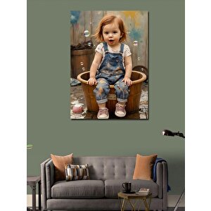 Kanvas Tablo Balonlar Ve Çocuk 70x100 cm