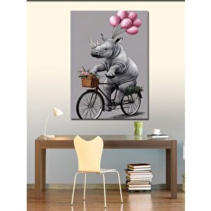 Kanvas Tablo Balonlu Gergedan 70x100 cm